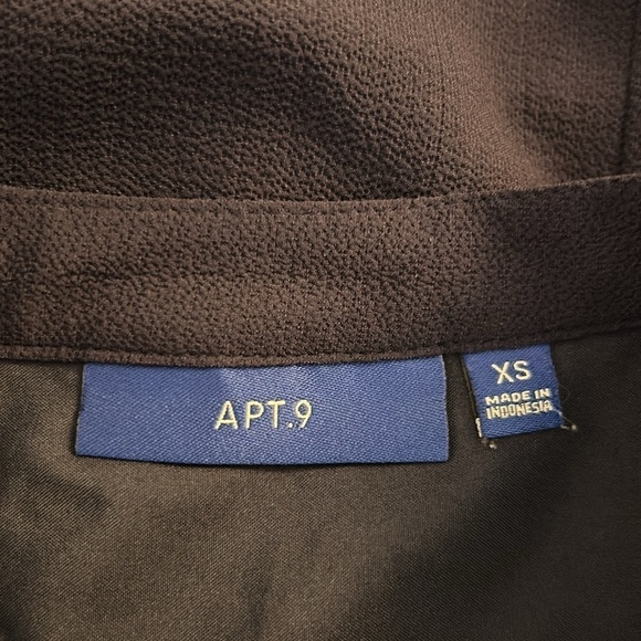 Apt. 9 Navy Blue Long Sleeve V-Neck Drawstring Waist Midi Dress Size XS - Picture 8 of 9